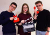 Aitor Berás, Ana García y Mario Arpón, socios de la productora Waikal