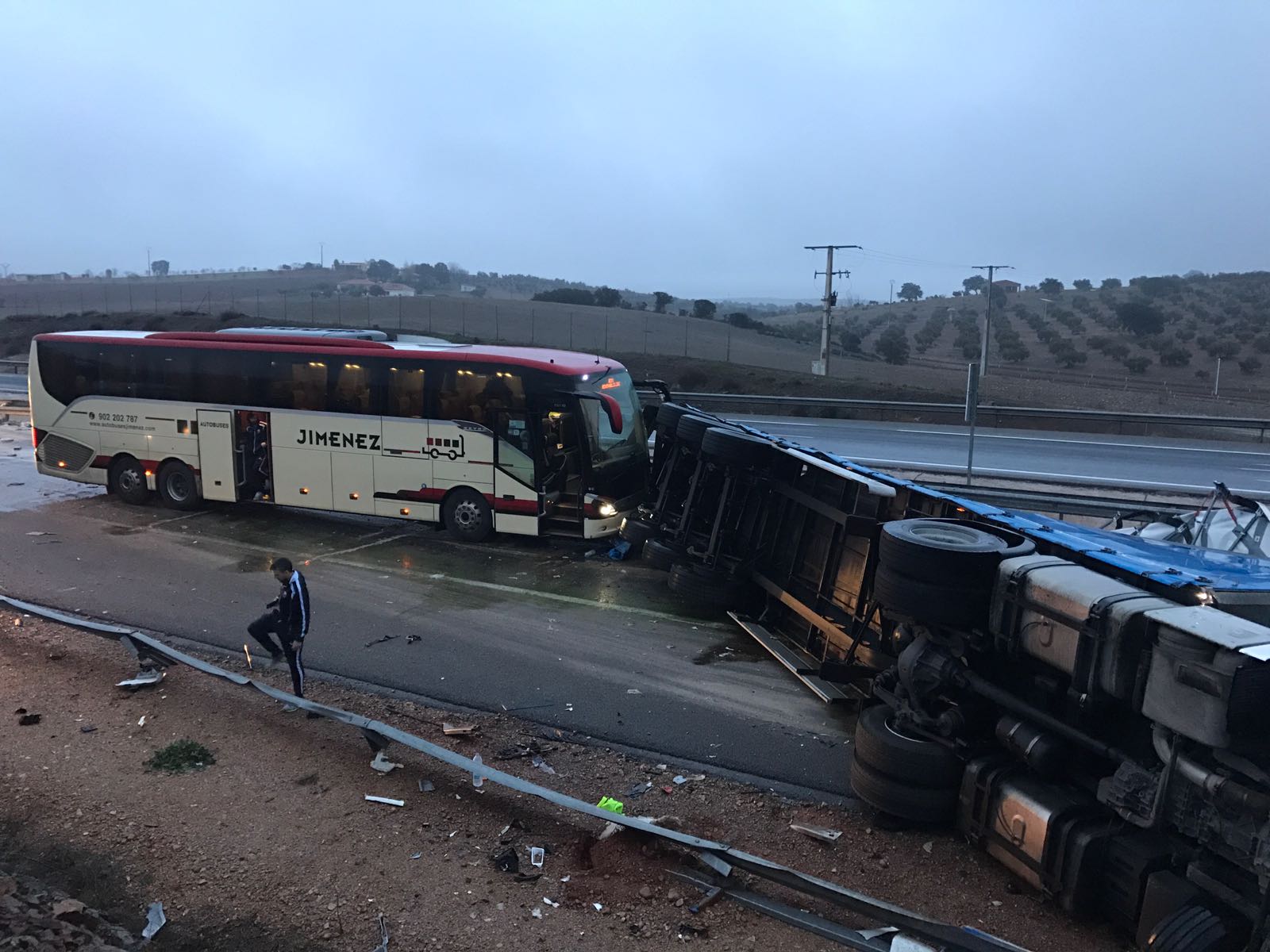 Imagen del Accidente en Ciudad Real (Twitter)