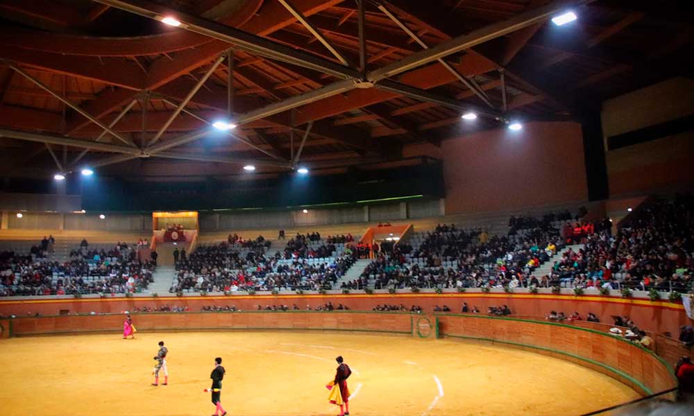 Aspecto del Arnedo Arena en la tarde del sábado 17 de marzo