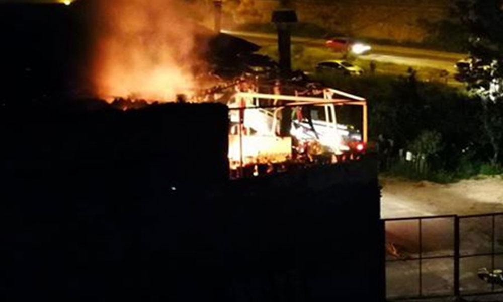 Incendio en la vivienda del camino Vallalope de Arnedo