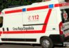 Ambulancia de Cruz Roja en asistencia en el encierro de Arnedo