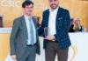 Amadeo Lázaro (Gobierno de La Rioja) y Javier Oñate (CTCR en Arnedo)