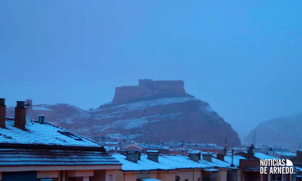 Nieve sobre Arnedo en marzo de 2020 | Imagen: A.Y.