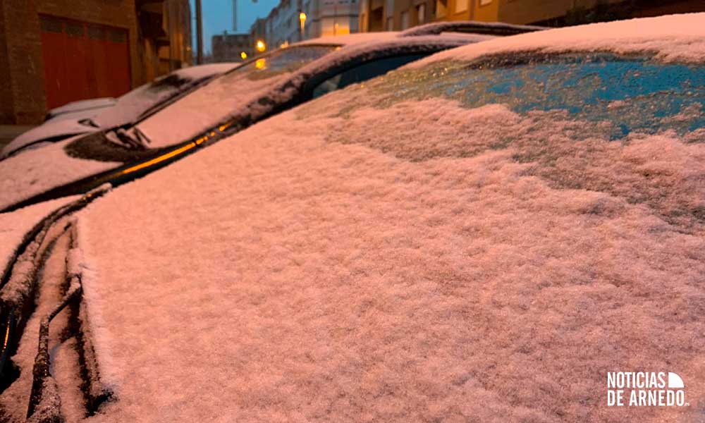 Nieve sobre Arnedo en marzo de 2020 | Imagen: A.Y.