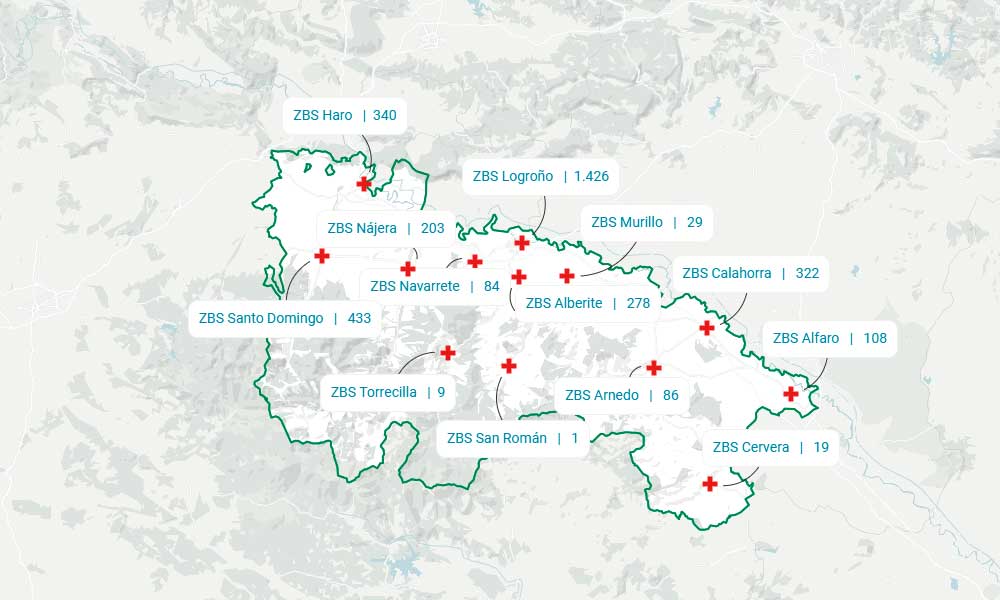 Datos actualizados en La Rioja a fecha 13 de abril de 2020