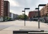 Plaza de España de Arnedo, sin peatones durante el Estado de Alarma