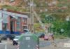 Riesgo de caída de un poste eléctrico en Avenida de Logroño de Arnedo (D.M.)