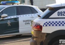 Vehículos patrulla de Guardia Civil y Policía Local en Arnedo