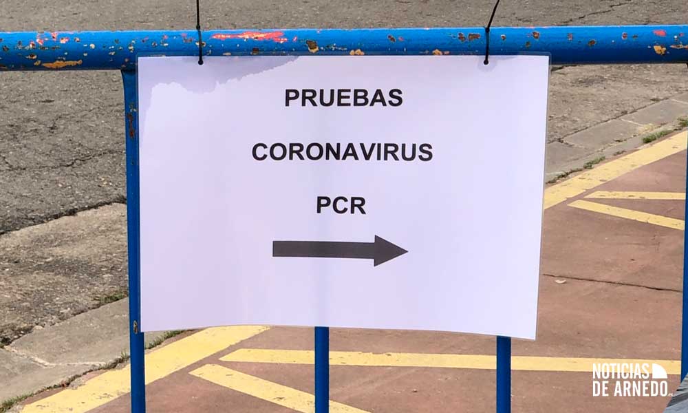 Señalización de pruebas PCR en el entorno del Arnedo Arena
