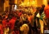Afluencia masiva de público al encierro nocturno de las fiestas de San José 2026 de Arnedo