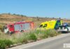 Servicios de Emergencia trabajando en el PK 37 de la LR-115 de Autol